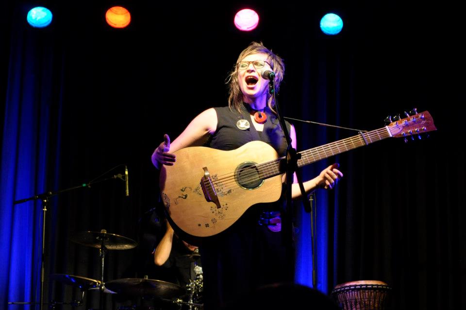 Heather Frahn live at the Be The Change album launch. Photo by Tori Burns.